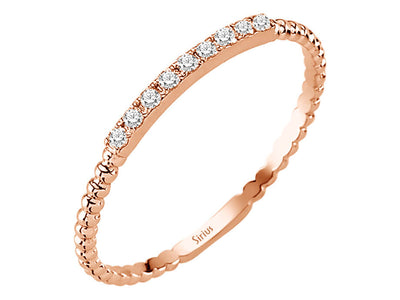 0.09 carat diamond 9 stone alliance in 333 8 K red gold