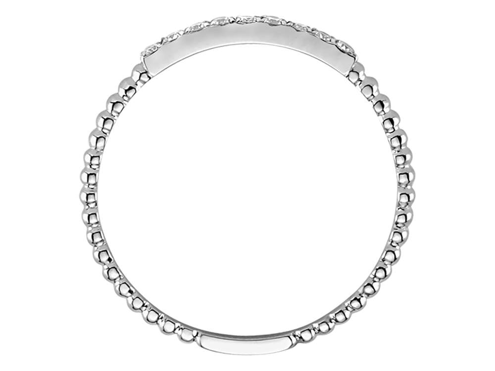 0.09 carat diamond 9 stone alliance in 333 8 K white gold