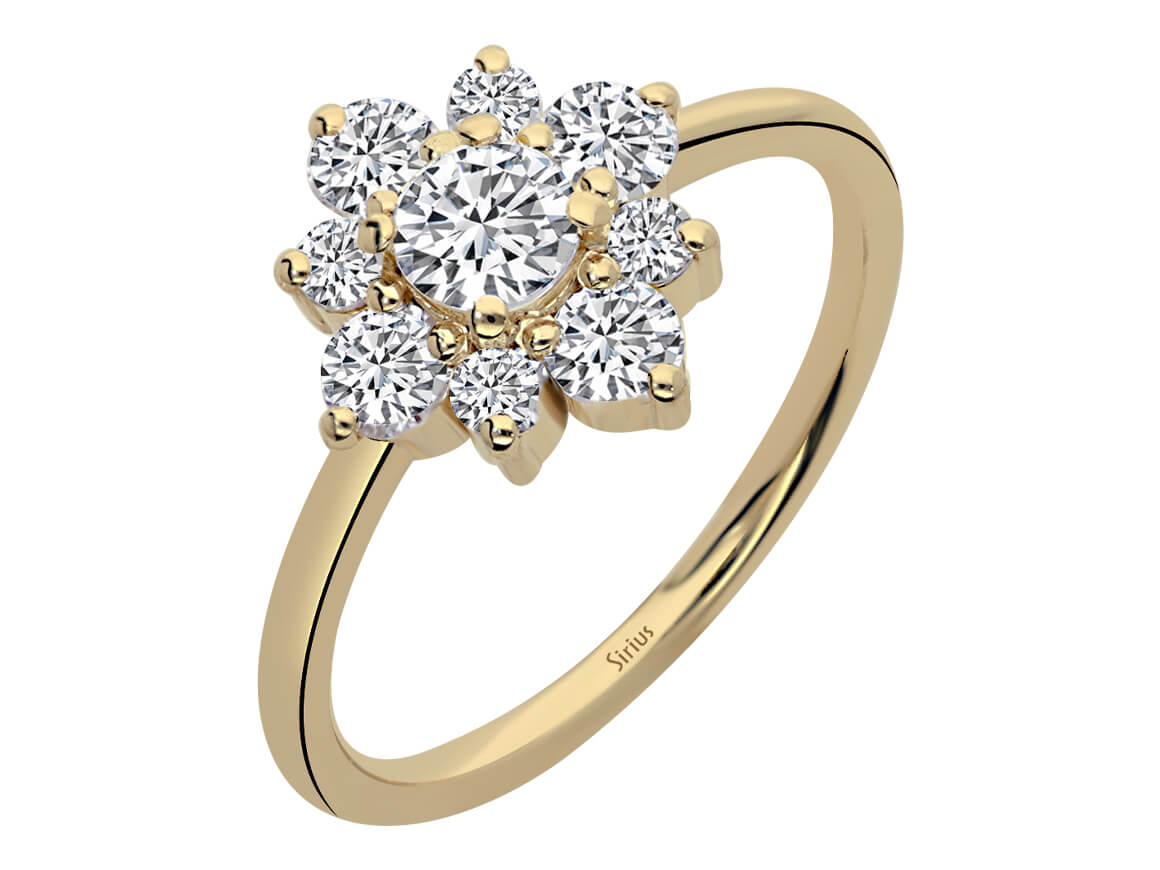 Diamant-Azalea-Ring – handgefertigter Diamantschmuck aus Feingold | Sirius Diamant