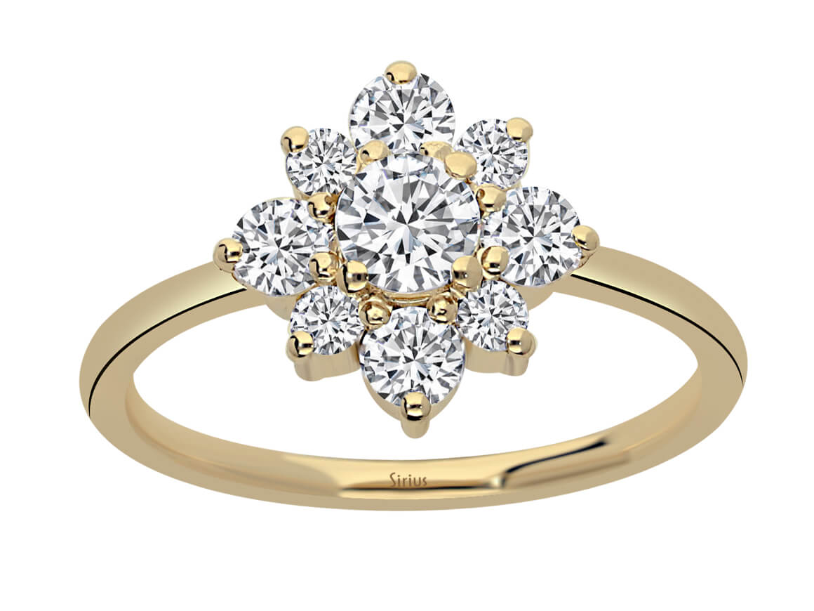 Diamant-Azalea-Ring – handgefertigter Diamantschmuck aus Feingold | Sirius Diamant