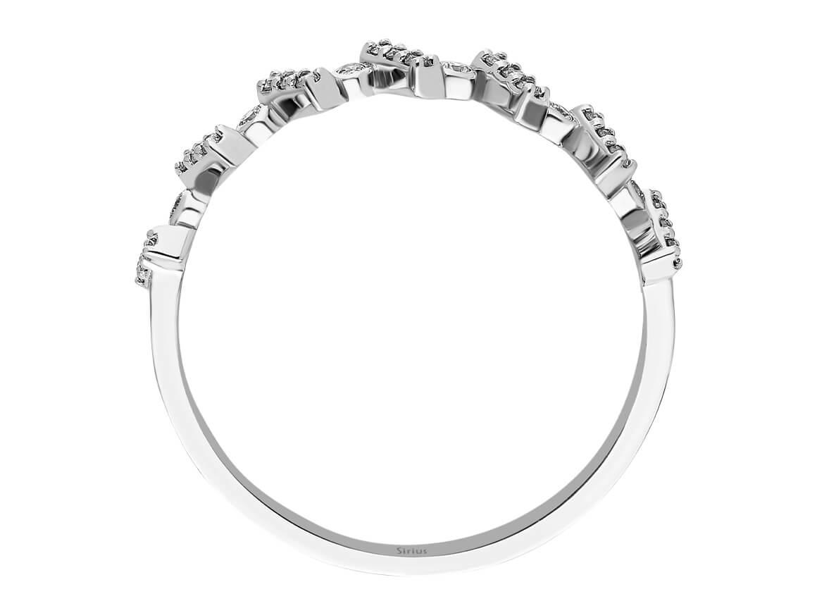 Diamant Aesta halbrund Allianz - handgefertigter Diamantschmuck aus Feingold | Sirius Diamant