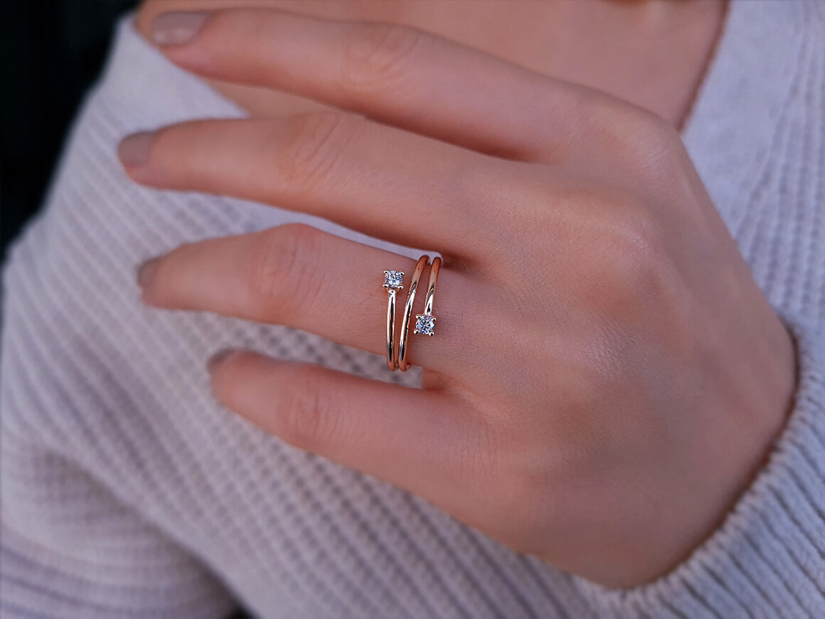Bague Agna spirale moderne 