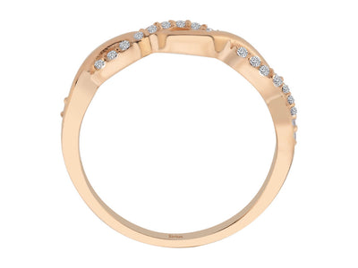 Diamond Alessandra Half-Round Ring