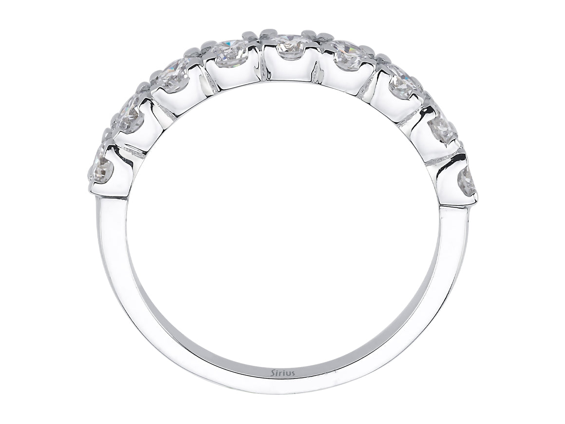 Halrund Diamanten Ring - handgefertigter Diamantschmuck aus Feingold | Sirius Diamant