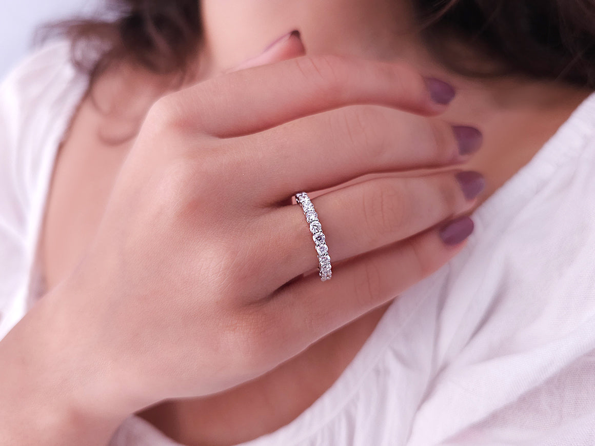 Aria Cinque-Halbrundring mit Diamanten
