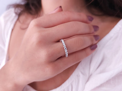 Aria Cinque-Halbrundring mit Diamanten
