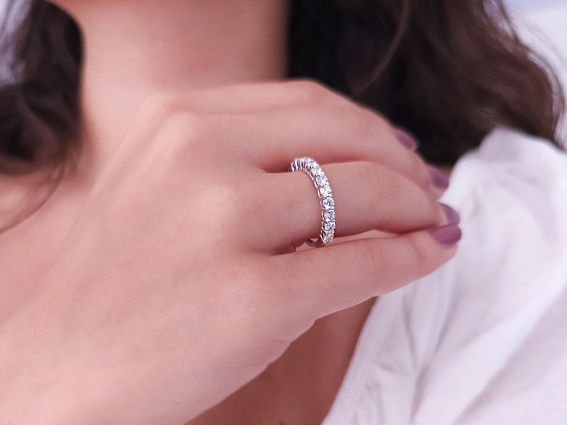 Aria Cinque-Halbrundring mit Diamanten