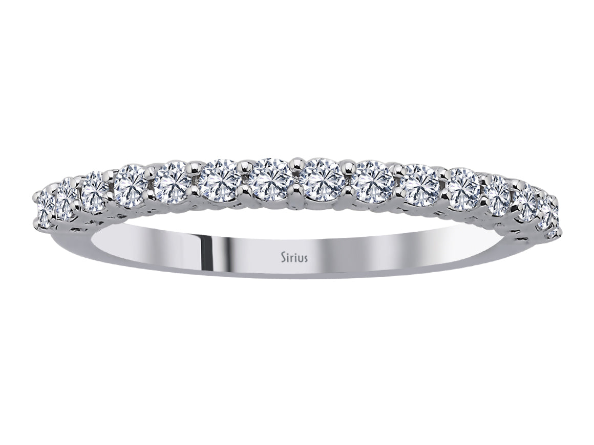 Bague demi-ronde Aria Due avec diamants