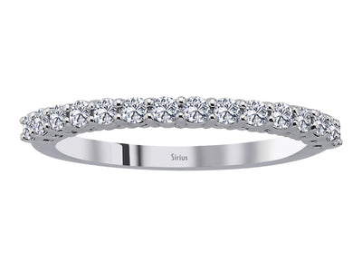Bague demi-ronde Aria Due avec diamants