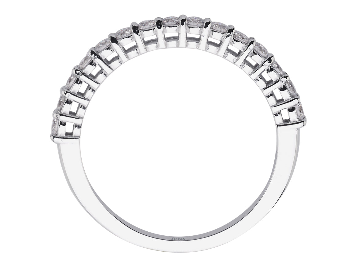 Bague demi-ronde Aria Due avec diamants
