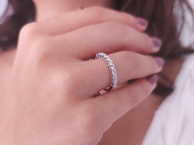 Aria Quattro-Halbrundring mit Diamanten