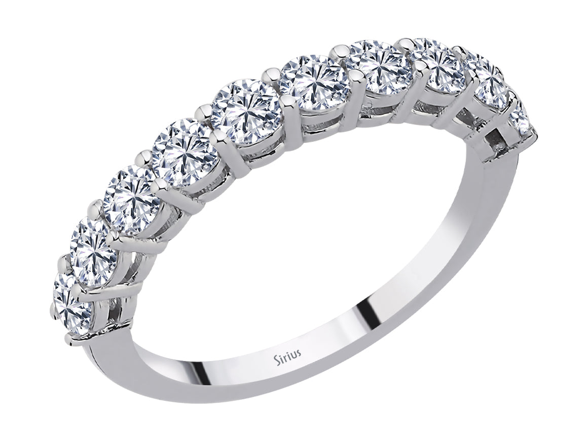 Aria Sei half-round ring with diamonds