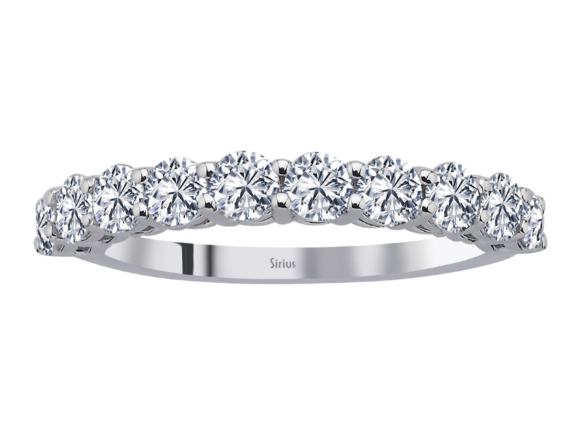 Aria Sei half-round ring with diamonds