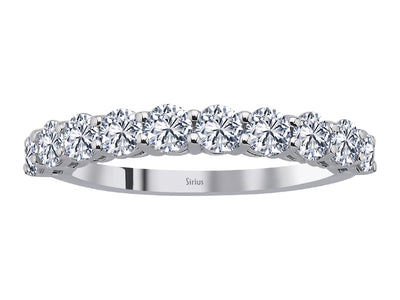 Aria Sei half-round ring with diamonds