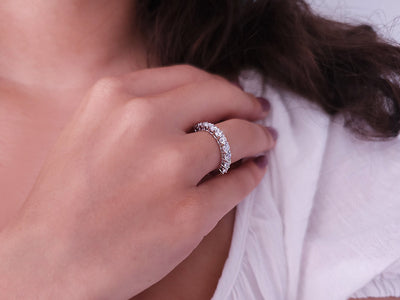 Aria Sei half-round ring with diamonds