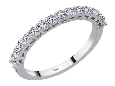 Aria Tre half-round ring with diamonds