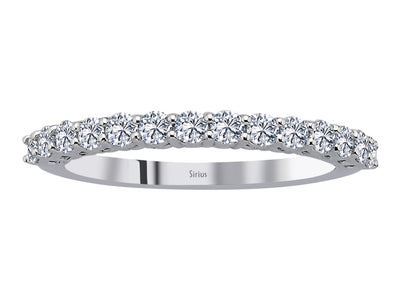Aria Tre half-round ring with diamonds