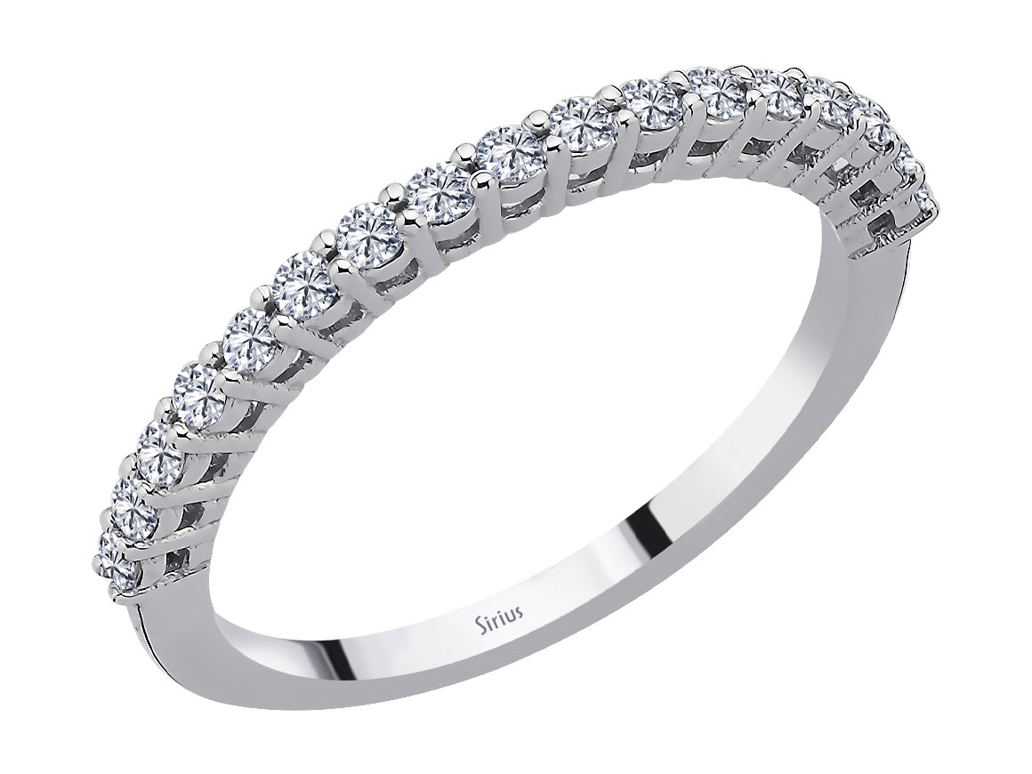 Diamant Aria Uno Halber Ring - handgefertigter Diamantschmuck aus Feingold | Sirius Diamant