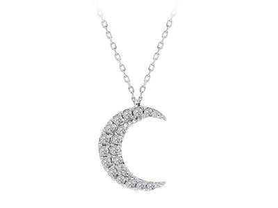 Diamond Moon Necklace