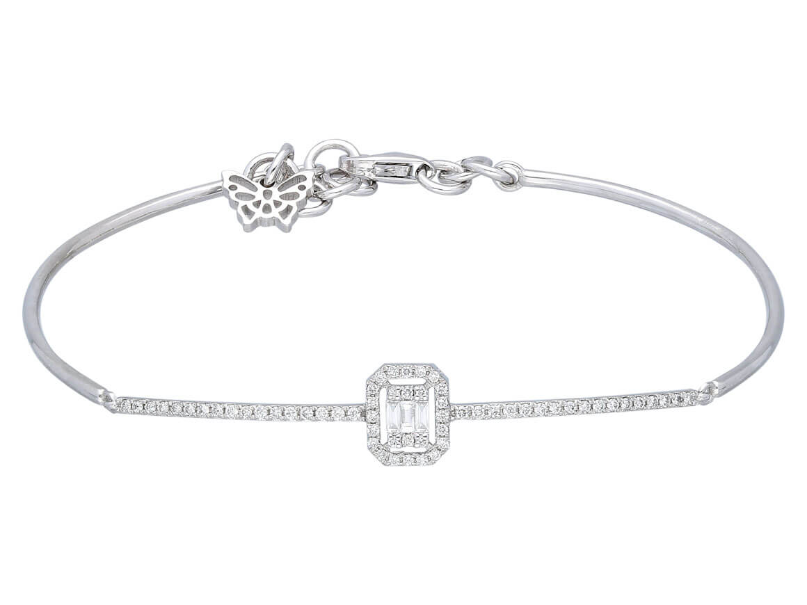 0.24 carat baguette diamond bracelet
