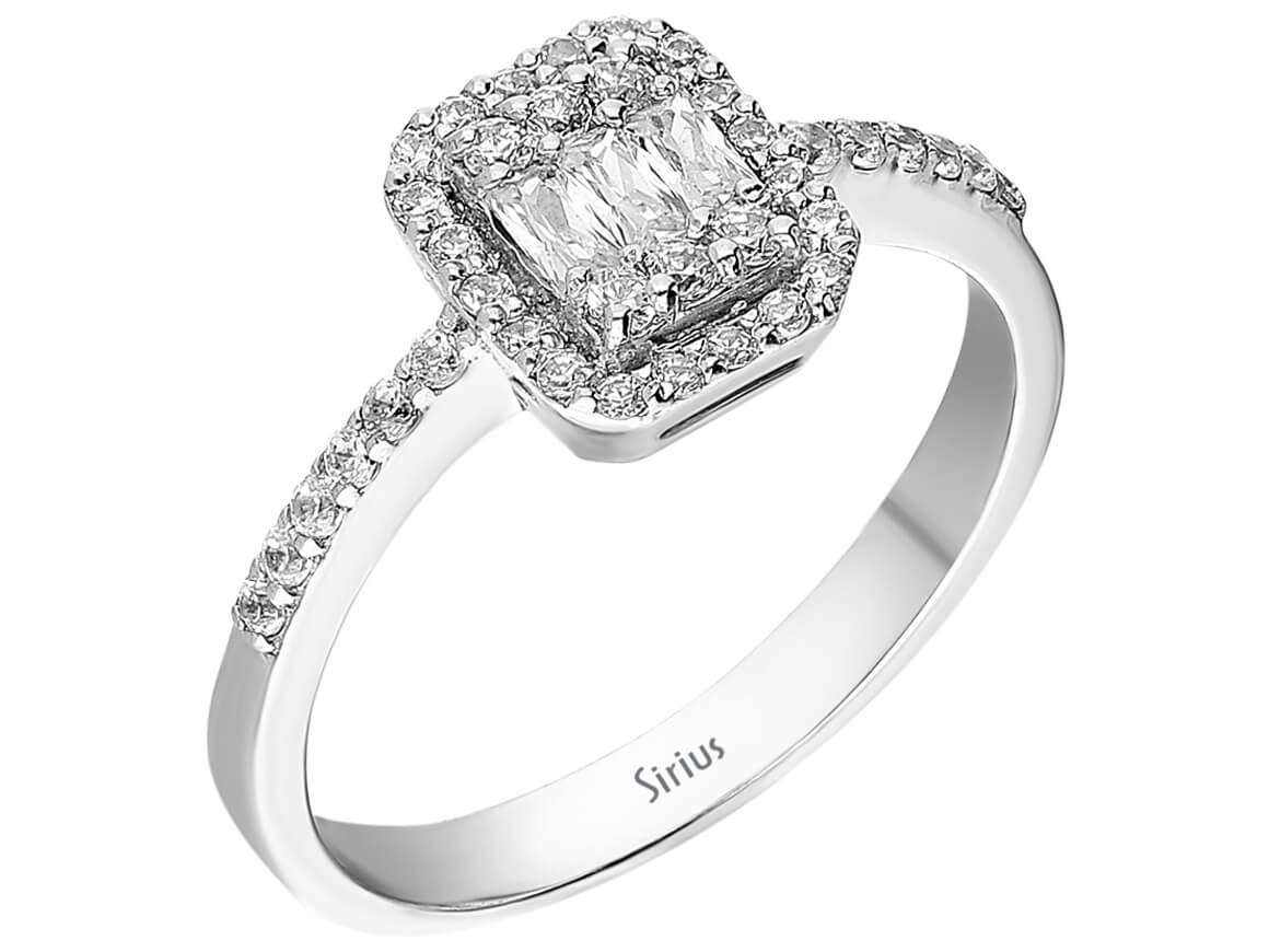F Farbe 0,40 Carat Diamant Baguette Ring - handgefertigter Diamantschmuck aus Feingold | Sirius Diamant