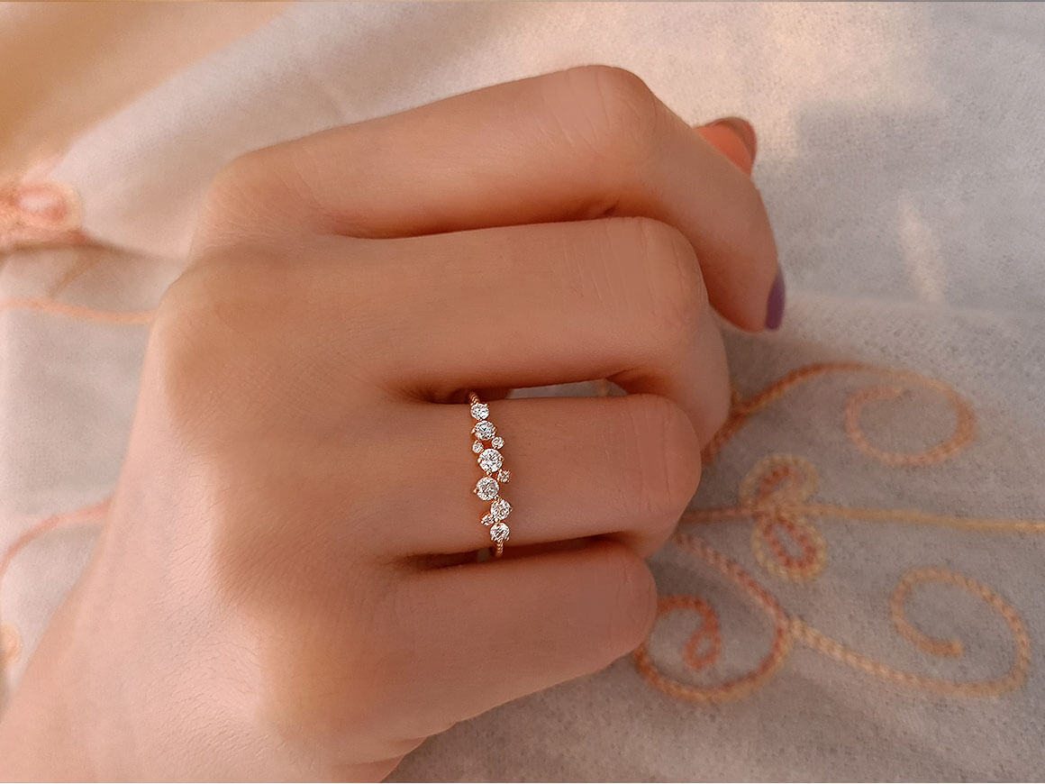 Bague Bella Elara moderne en diamant 