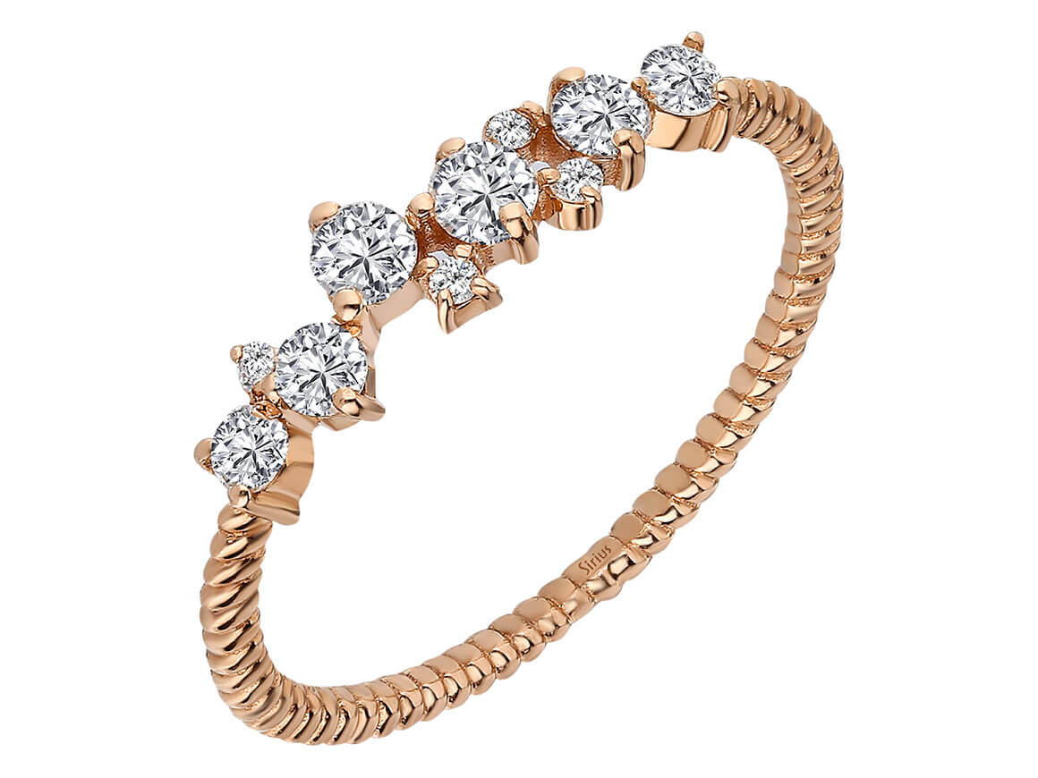 Diamant Modern Bella Elara Ring - handgefertigter Diamantschmuck aus Feingold | Sirius Diamant