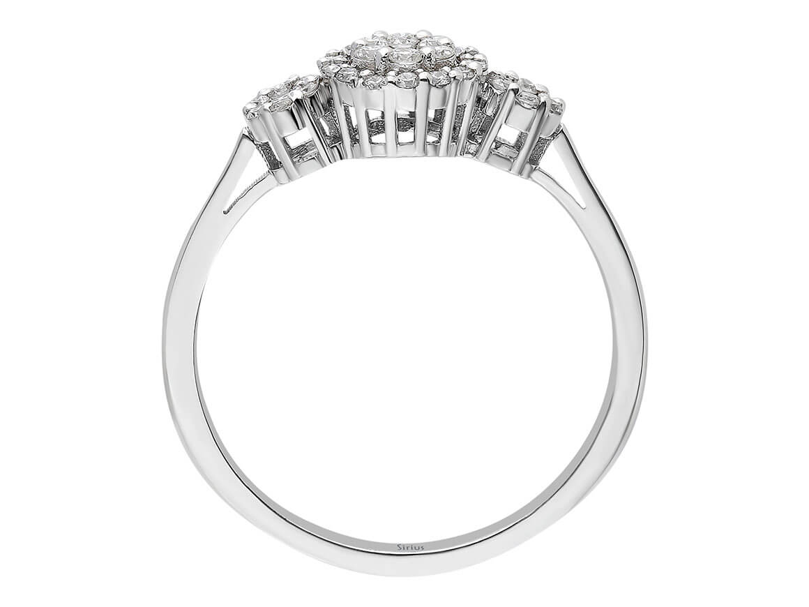 0,24 Carat Diamant Tria Ring – handgefertigter Diamantschmuck aus Feingold | Sirius Diamant