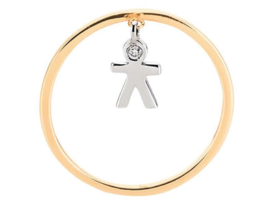 Diamond Stick Figure Ring
