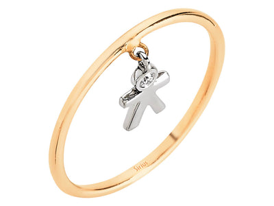 Diamond Stick Figure Ring