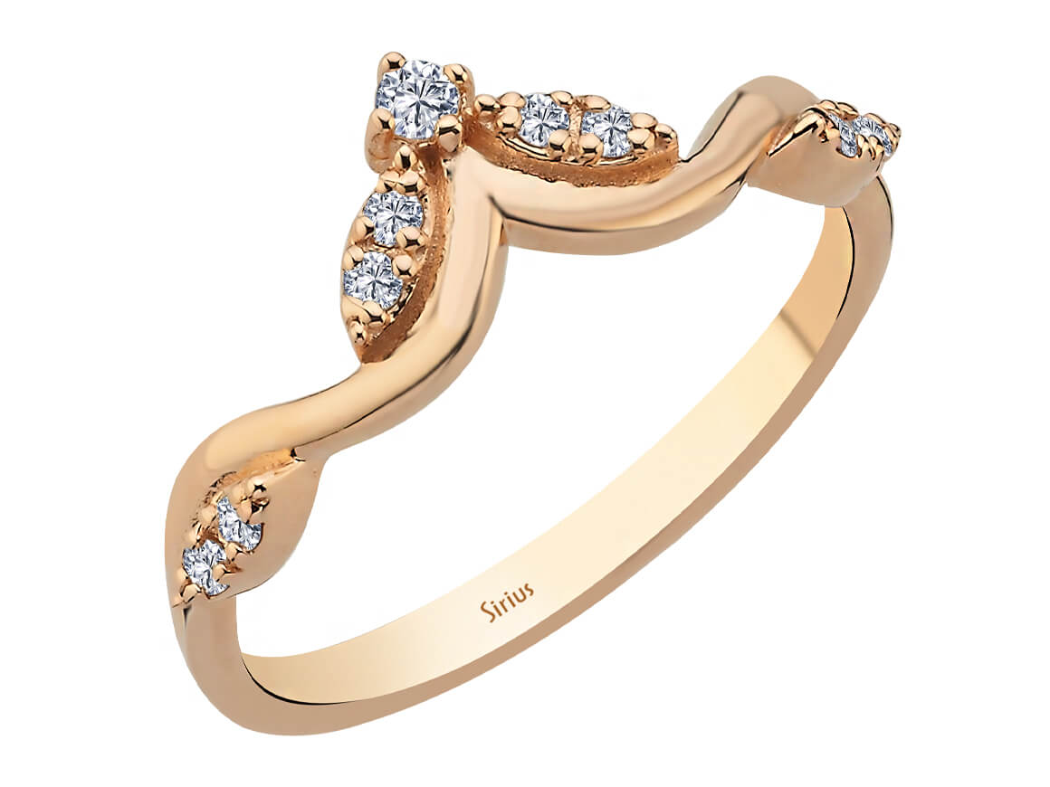 Diamond tiara crown ring