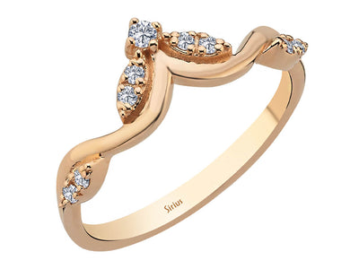 Diamond tiara crown ring