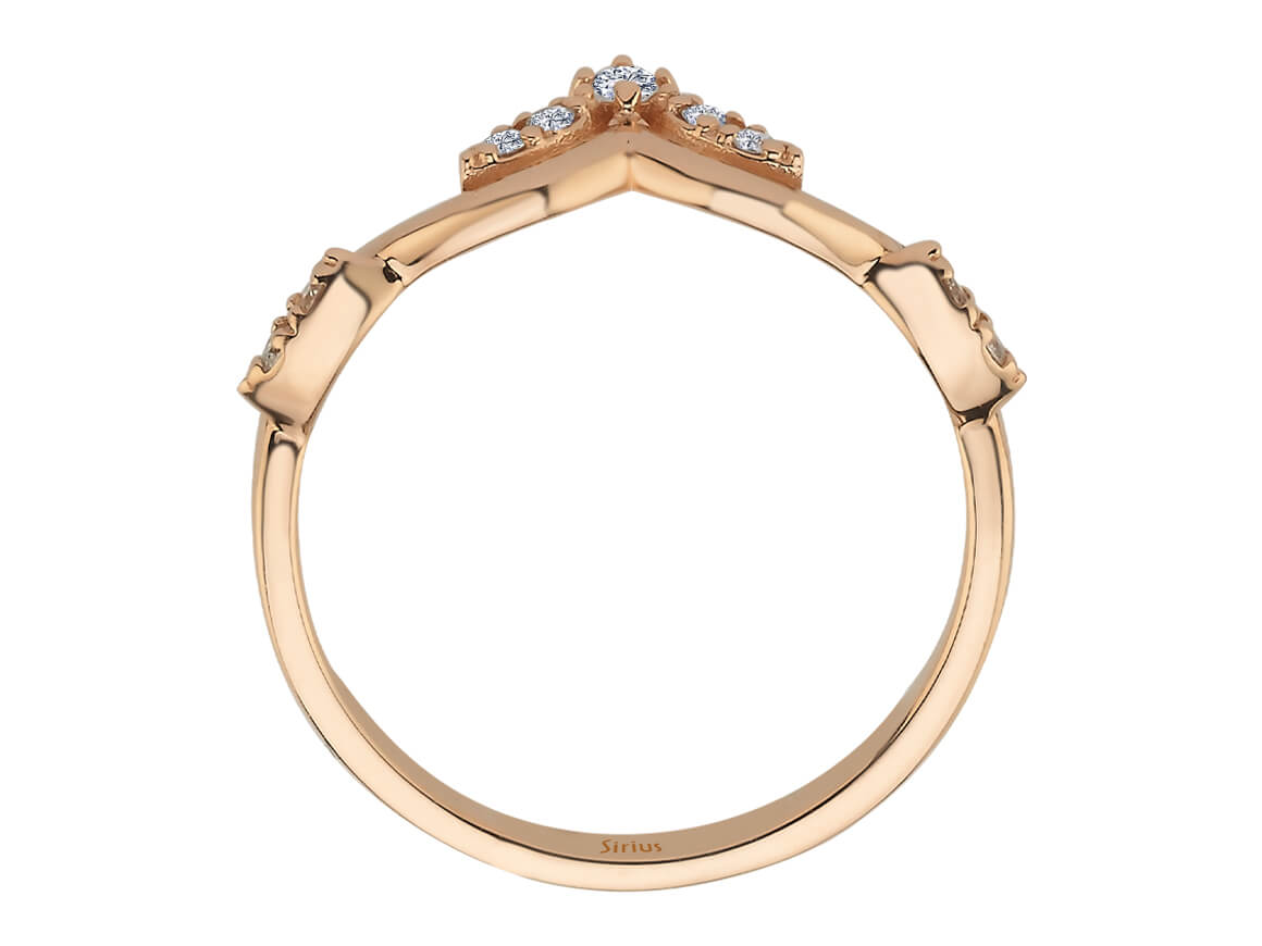 Diamond tiara crown ring