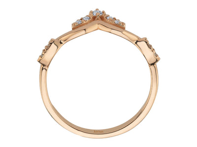 Diamond tiara crown ring