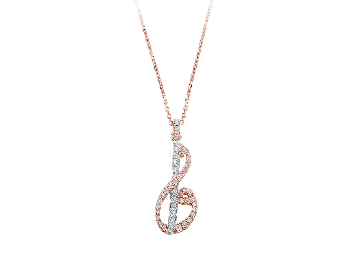 Diamant-Elif-Vav-Halskette - handgefertigter Diamantschmuck aus Feingold | Sirius Diamant