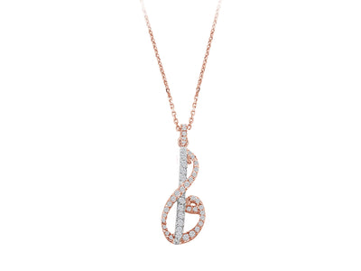 Diamond Elif Vav Necklace
