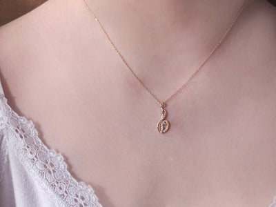 Diamond Elif Vav Necklace