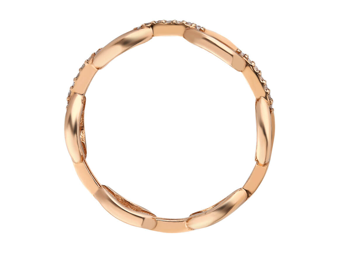 Allianz Kettenring in Rotgold - handgefertigter Diamantschmuck aus Feingold | Sirius Diamant
