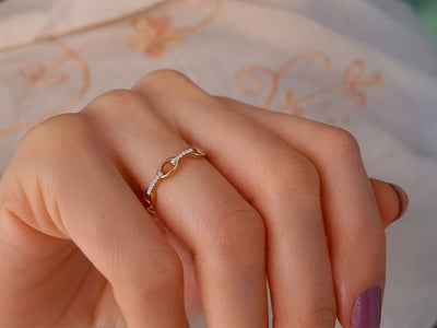 Allianz chain ring in red gold