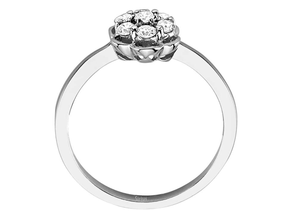 Diamant Brautstrauss Ring in 18 K - handgefertigter Diamantschmuck aus Feingold | Sirius Diamant