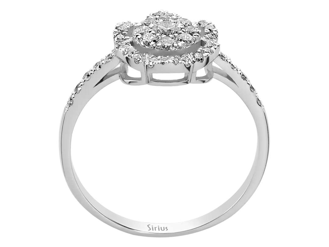 0,36 Karat Diamant Rose Ring - handgefertigter Diamantschmuck aus Feingold | Sirius Diamant