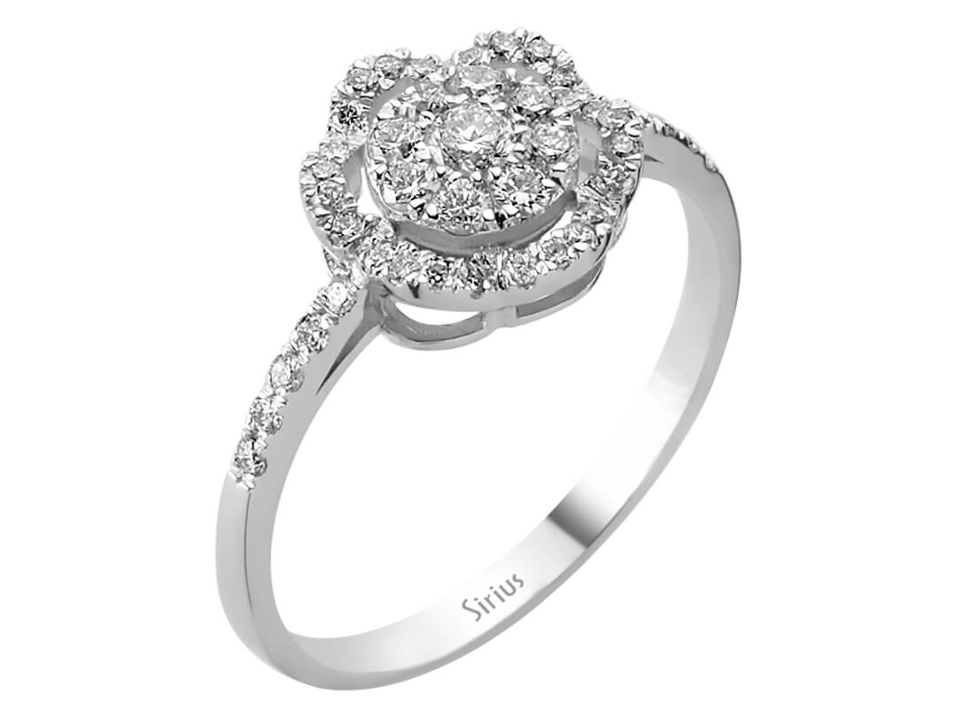 0,36 Karat Diamant Rose Ring - handgefertigter Diamantschmuck aus Feingold | Sirius Diamant