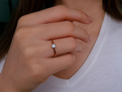 Bague en diamant de 0,16 carat