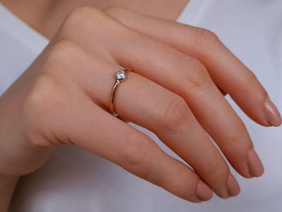 Bague en diamant de 0,16 carat