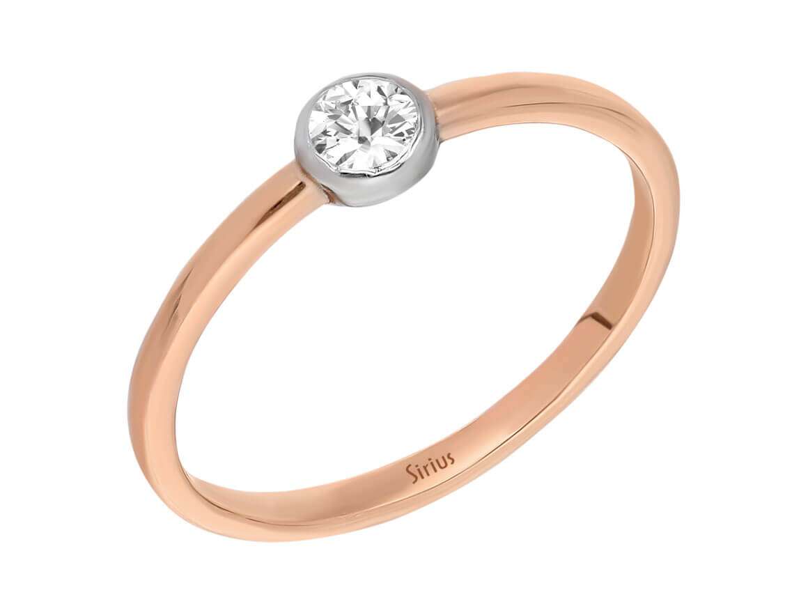 0,16 Karat Diamant Ring - handgefertigter Diamantschmuck aus Feingold | Sirius Diamant