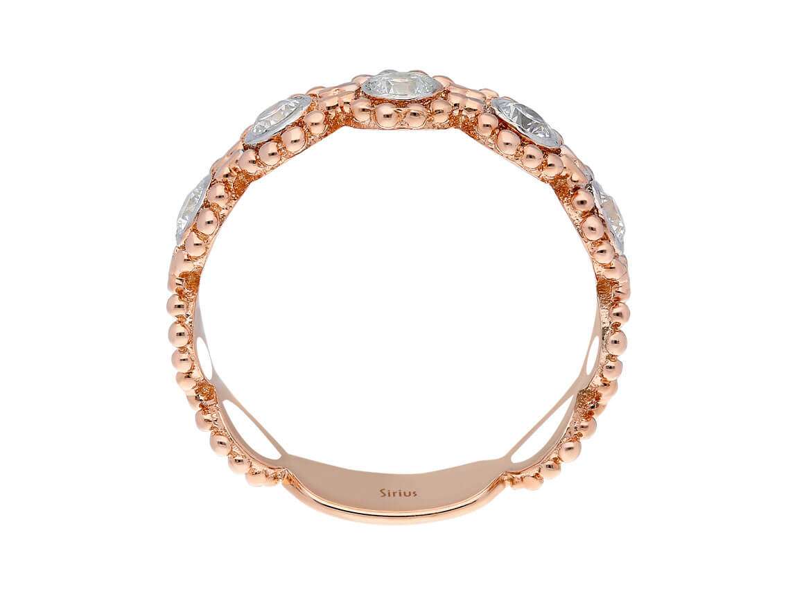 G Farbe 0,35 Karat Diamant 5-Stein-Ring - handgefertigter Diamantschmuck aus Feingold | Sirius Diamant