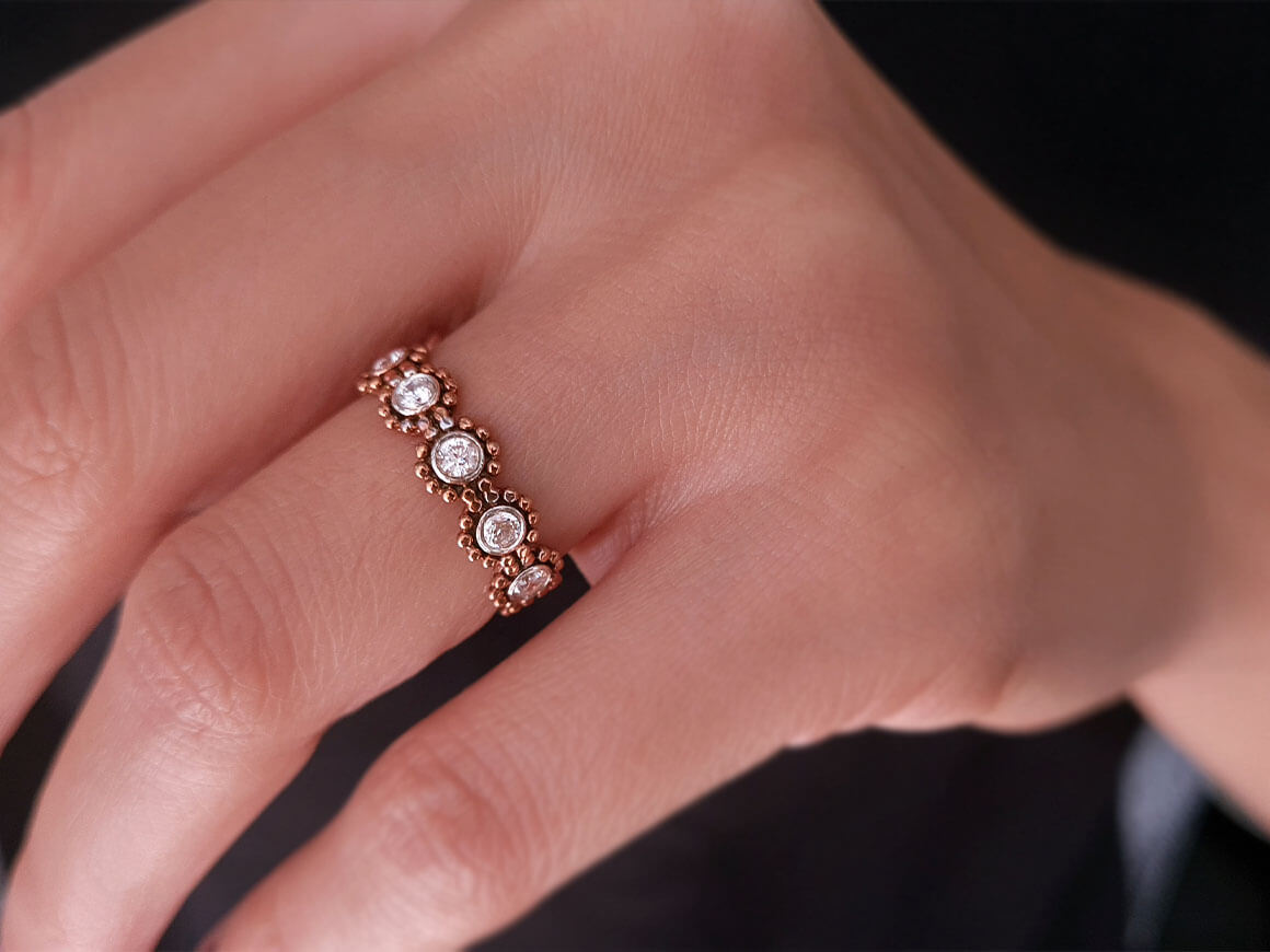 G Color 0.35 Carat Diamond 5 Stone Ring