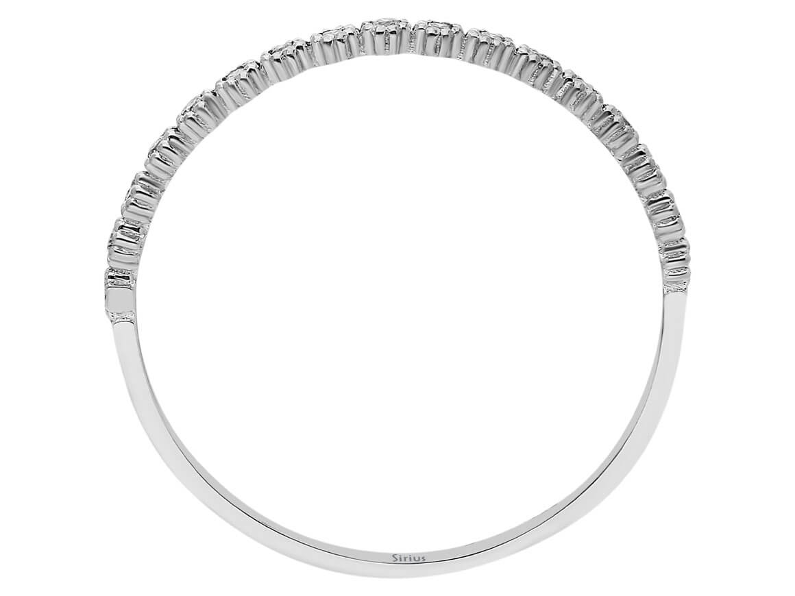 0,07 Carat Diamant halbrundum Allianz - handgefertigter Diamantschmuck aus Feingold | Sirius Diamant