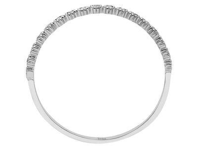 0.07 carat diamond half-round alliance