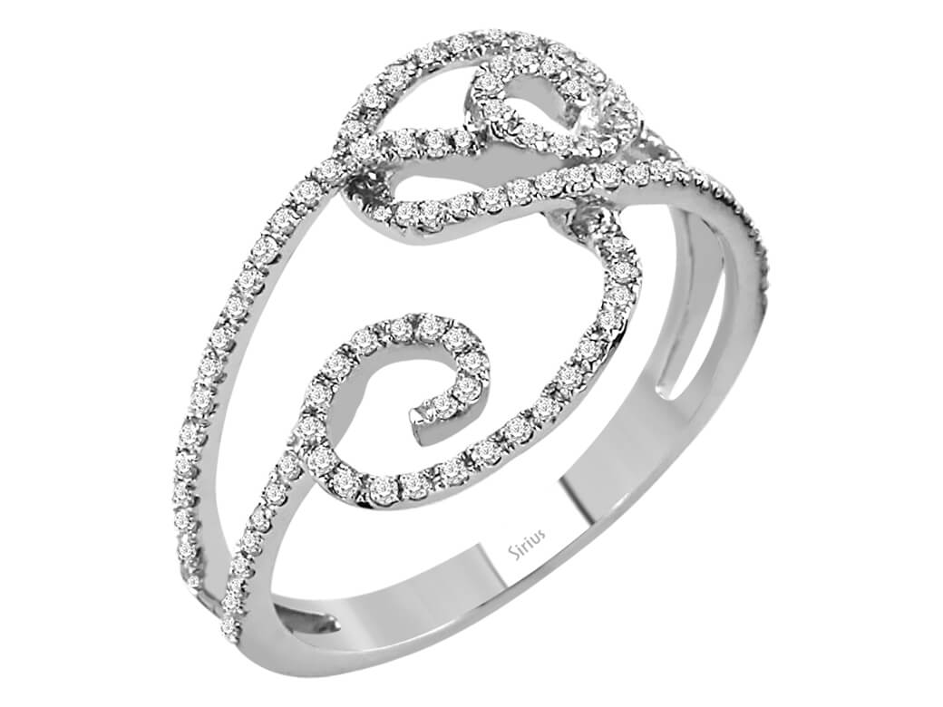 Diamant Design Ring - handgefertigter Diamantschmuck aus Feingold | Sirius Diamant